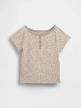 Dziecięcy T-shirt raglanowy typu Henley