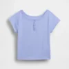 Dziecięcy T-shirt raglanowy typu Henley