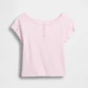 Dziecięcy T-shirt raglanowy typu Henley