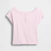 Dziecięcy T-shirt raglanowy typu Henley
