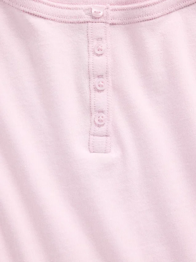 Dziecięcy T-shirt raglanowy typu Henley