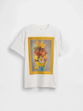 Dziecięcy T-shirt tunika oversize z motywem Minionków