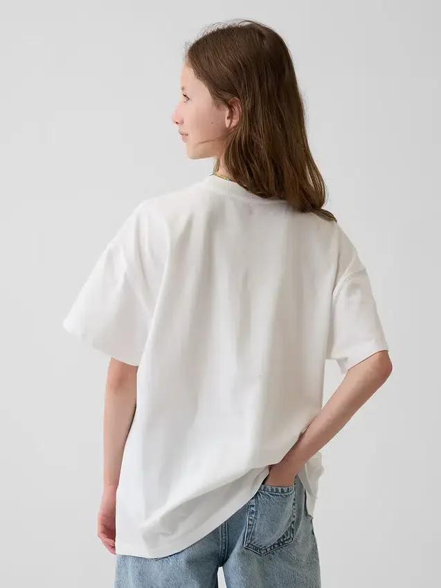 Dziecięcy T-shirt tunika oversize z motywem Minionków