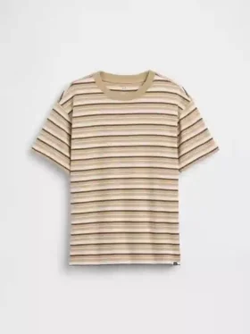 Dziecięcy T-shirt w paski o luźnym kroju