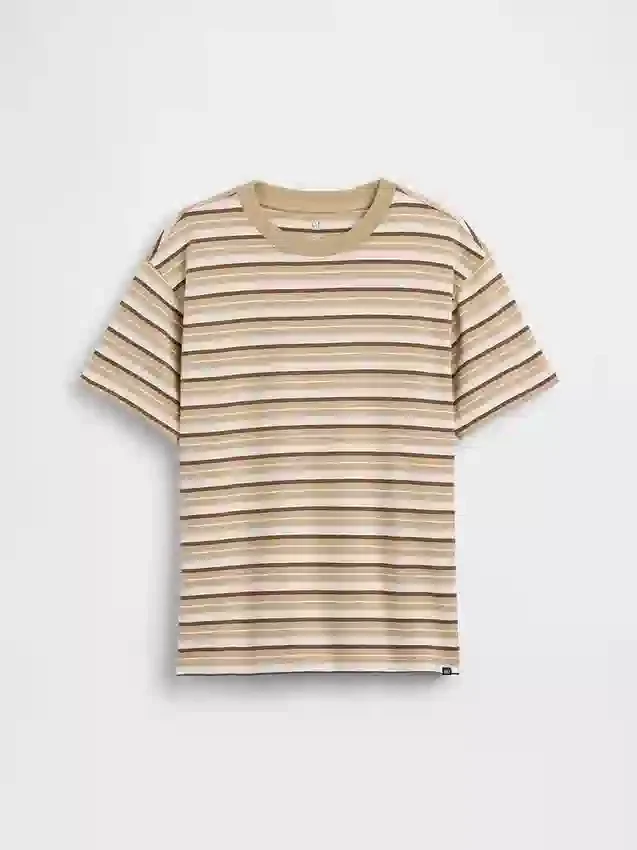 Dziecięcy T-shirt w paski o luźnym kroju