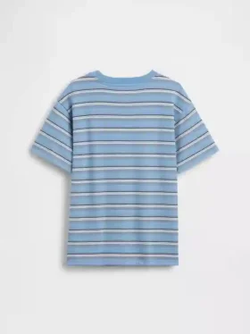 Dziecięcy T-shirt w paski o luźnym kroju