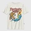 Dziecięcy T-shirt w stylu vintage z motywem „Fantastycznej Czwórki”