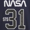 Dziecięcy T-shirt z dzianiny dżersejowej w luźnym kroju z motywem NASA
