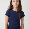 Dziecięcy T-shirt z dzianiny prążkowanej
