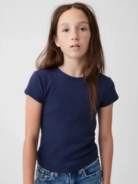 Dziecięcy T-shirt z dzianiny prążkowanej