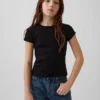 Dziecięcy T-shirt z dzianiny prążkowanej