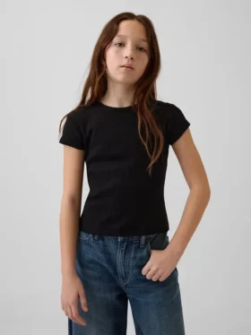 Dziecięcy T-shirt z dzianiny prążkowanej