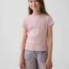 Dziecięcy T-shirt z dzianiny prążkowanej