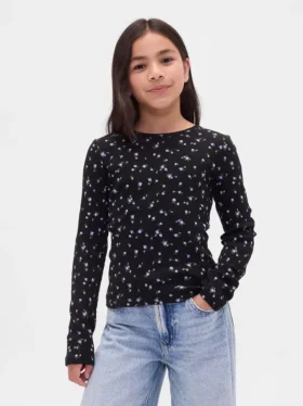 Dziecięcy T-shirt z dzianiny prążkowanej