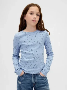 Dziecięcy T-shirt z dzianiny prążkowanej