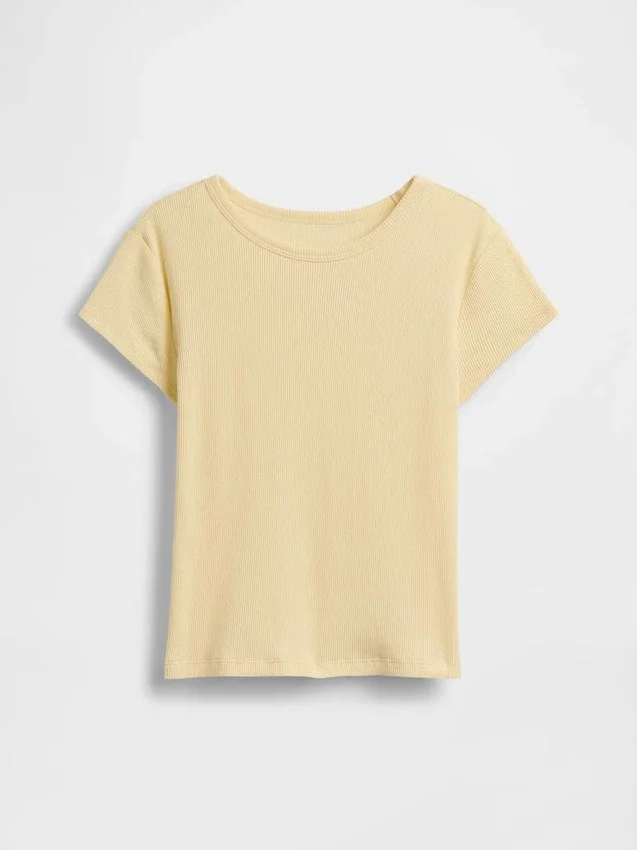 Dziecięcy T-shirt z dzianiny prążkowanej