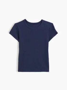 Dziecięcy T-shirt z dzianiny prążkowanej