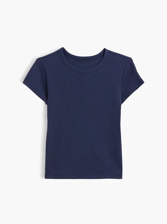 Dziecięcy T-shirt z dzianiny prążkowanej
