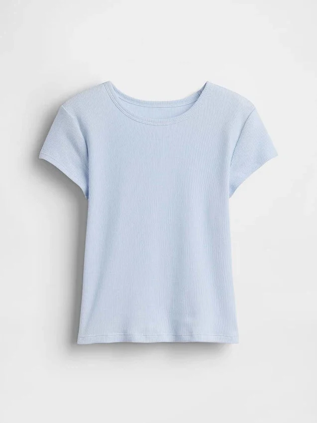 Dziecięcy T-shirt z dzianiny prążkowanej