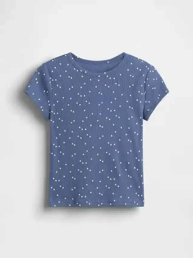Dziecięcy T-shirt z dzianiny prążkowanej
