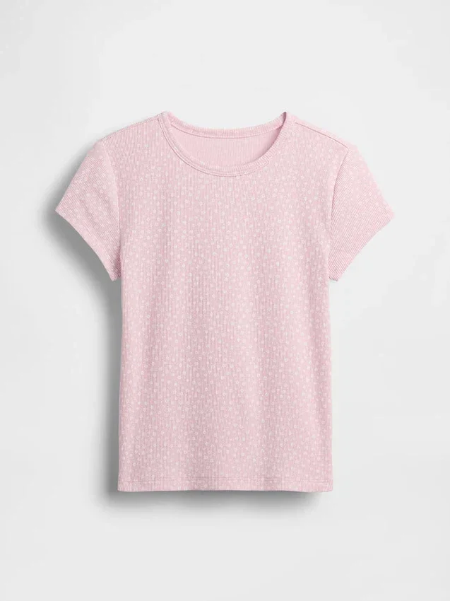 Dziecięcy T-shirt z dzianiny prążkowanej