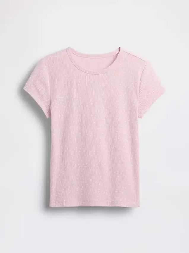 Dziecięcy T-shirt z dzianiny prążkowanej