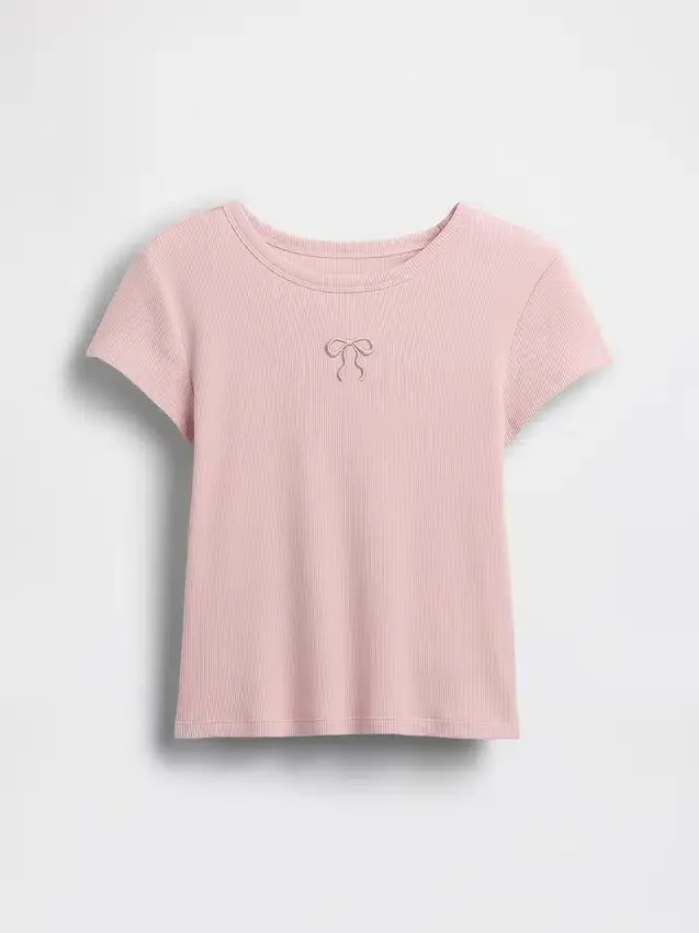 Dziecięcy T-shirt z dzianiny prążkowanej