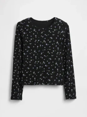 Dziecięcy T-shirt z dzianiny prążkowanej