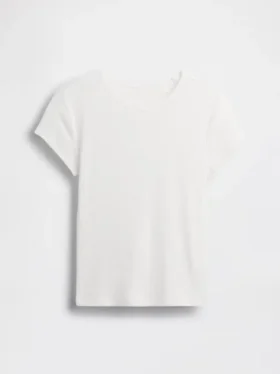 Dziecięcy T-shirt z dzianiny prążkowanej