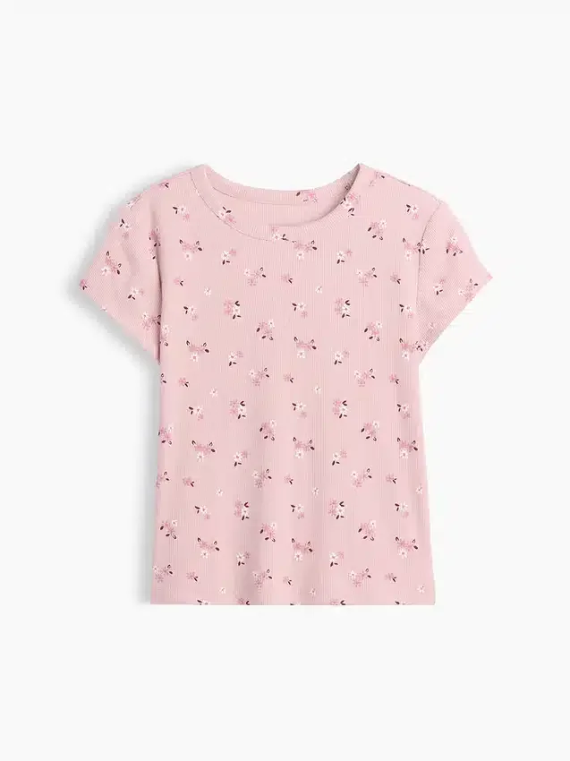 Dziecięcy T-shirt z dzianiny prążkowanej