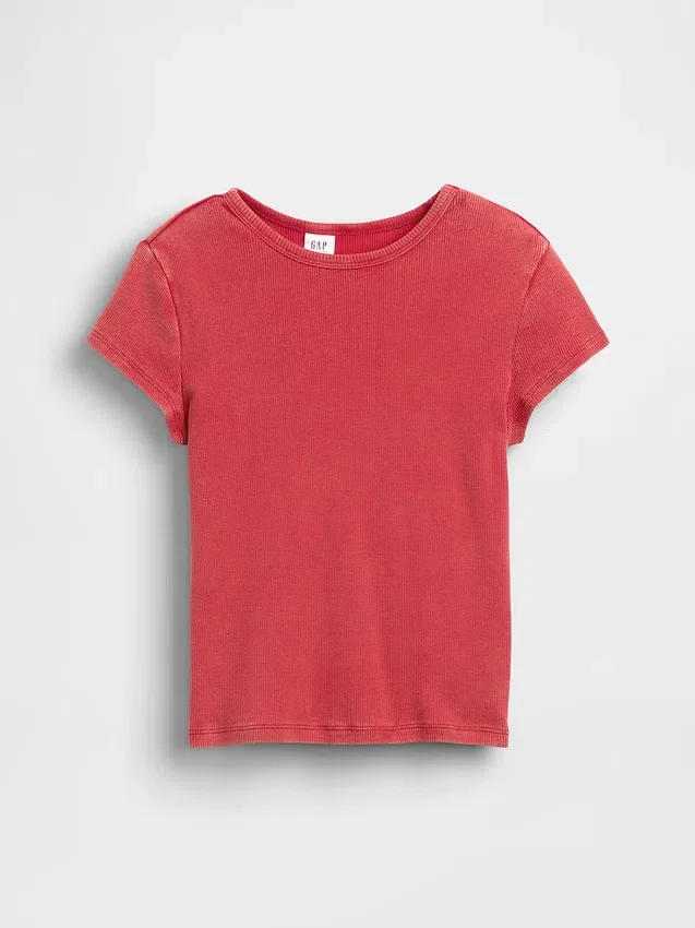 Dziecięcy T-shirt z dzianiny prążkowanej