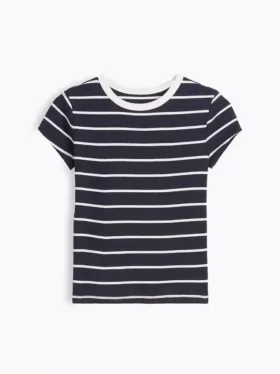 Dziecięcy T-shirt z dzianiny prążkowanej