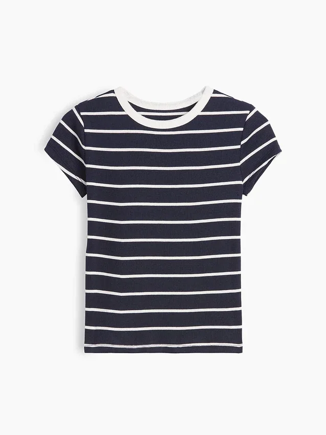 Dziecięcy T-shirt z dzianiny prążkowanej