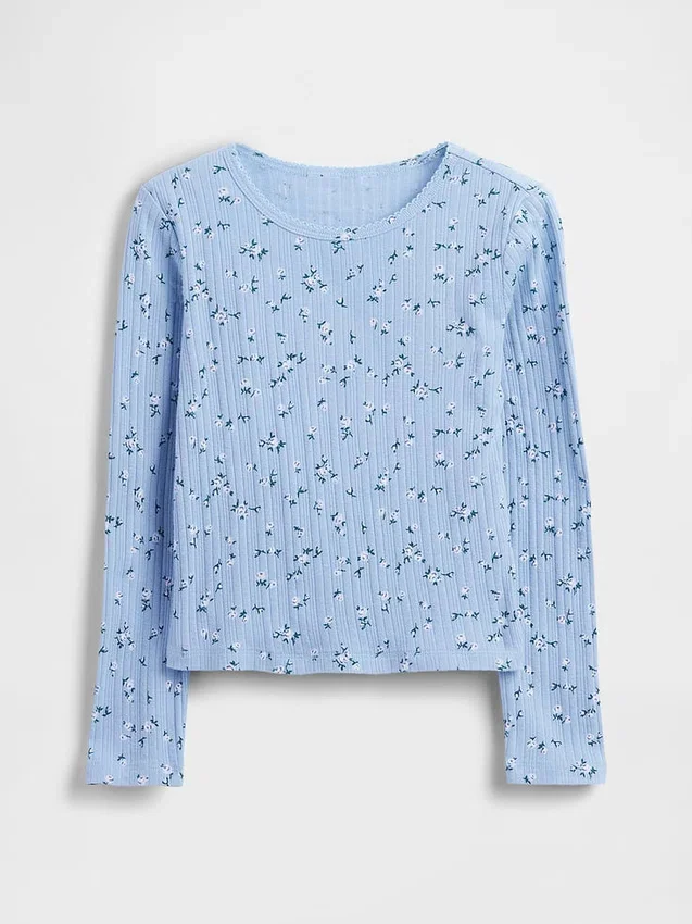 Dziecięcy T-shirt z dzianiny prążkowanej