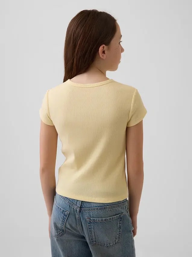 Dziecięcy T-shirt z dzianiny prążkowanej