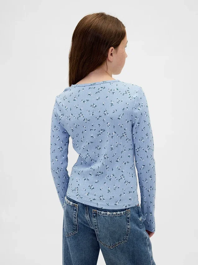 Dziecięcy T-shirt z dzianiny prążkowanej