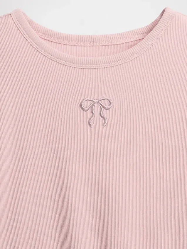 Dziecięcy T-shirt z dzianiny prążkowanej
