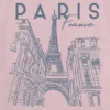 Dziecięcy T-shirt z grafiką „Paris Line Art”