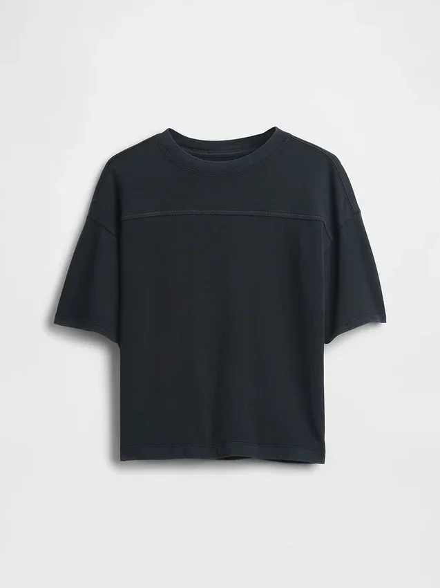Dziecięcy T-shirt z grubego dżerseju z szwami