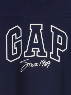 Dziecięcy T-shirt z grubej bawełny dżersejowej w oversize’owym kroju z logo na szwie
