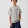 Dziecięcy T-shirt z grubej bawełny o luźnym kroju z Gap Logo