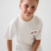 Dziecięcy T-shirt z grubej bawełny o luźnym kroju z Gap Logo