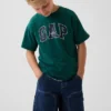 Dziecięcy T-shirt z grubej bawełny o luźnym kroju z Gap Logo