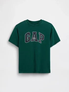 Dziecięcy T-shirt z grubej bawełny o luźnym kroju z Gap Logo