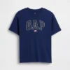 Dziecięcy T-shirt z grubej bawełny o luźnym kroju z Gap Logo