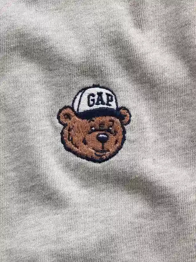 Dziecięcy T-shirt z grubej bawełny o luźnym kroju z Gap Logo