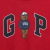 Dziecięcy T-shirt z grubej bawełny o luźnym kroju z Gap Logo