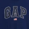 Dziecięcy T-shirt z grubej bawełny o luźnym kroju z Gap Logo