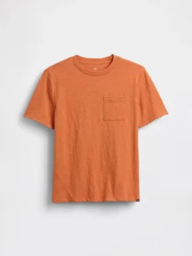 Dziecięcy T-shirt z kieszenią z bawełny organicznej