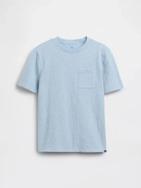 Dziecięcy T-shirt z kieszenią z bawełny organicznej